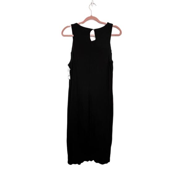 NWT Mossimo Black Beaded Neckline Lined Pullover Halter A-line Midi Dress XL - Picture 4 of 9